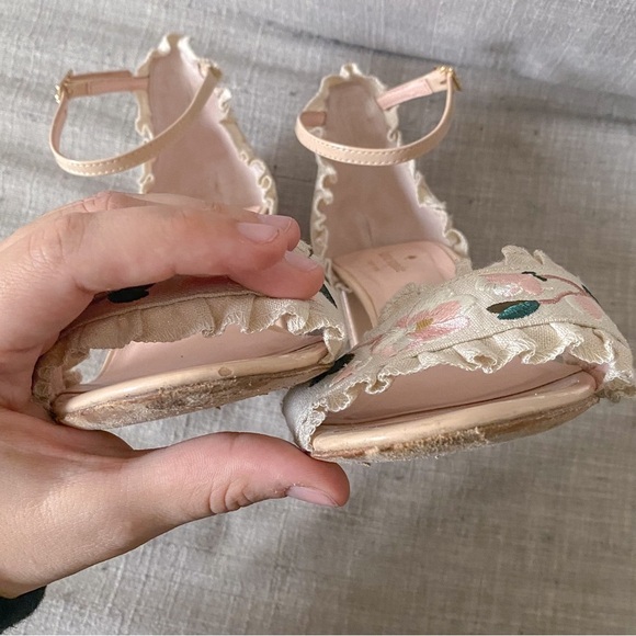 Kate Spade Floral Embroidered Heeled Sandals - Picture 8 of 10